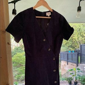 Dark blue corduroy dress
